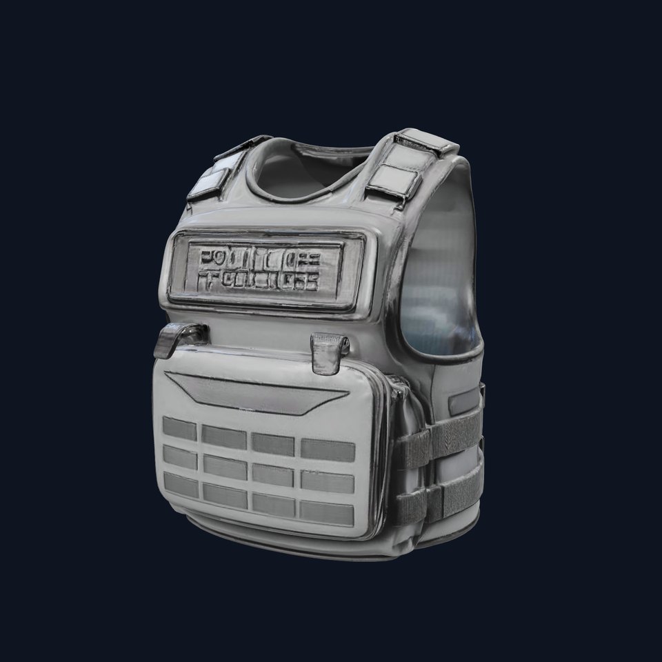 Tactical Police Vest D Model Pack